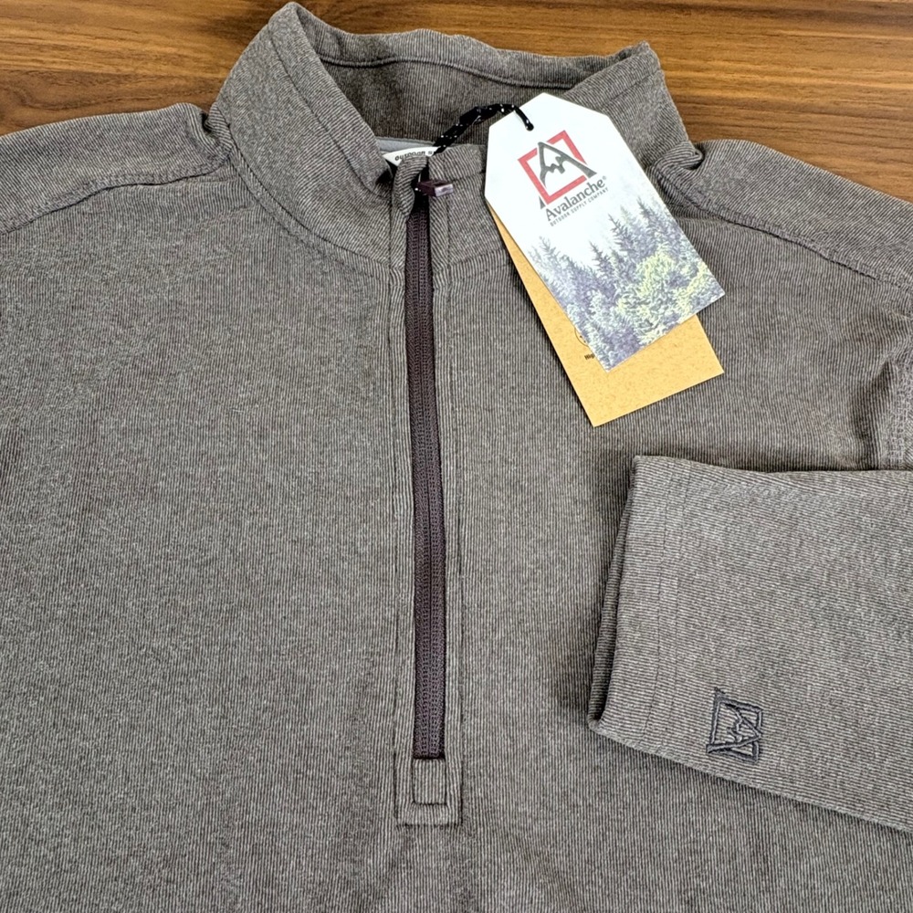 Avalanche Outdoor Supply Company Mens NEW Quarter Zip Top Sweater XL Beige